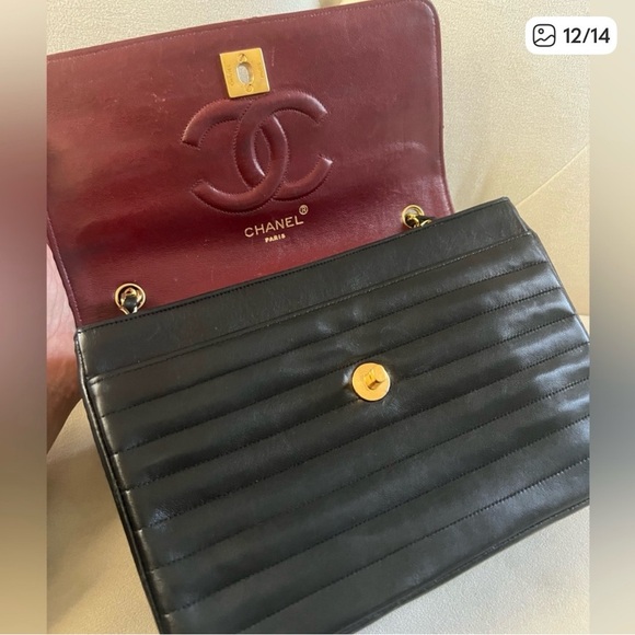 Chanel mademoiselle Lambskin 24k Gold Plated hardware Flap. - Picture 10 of 14